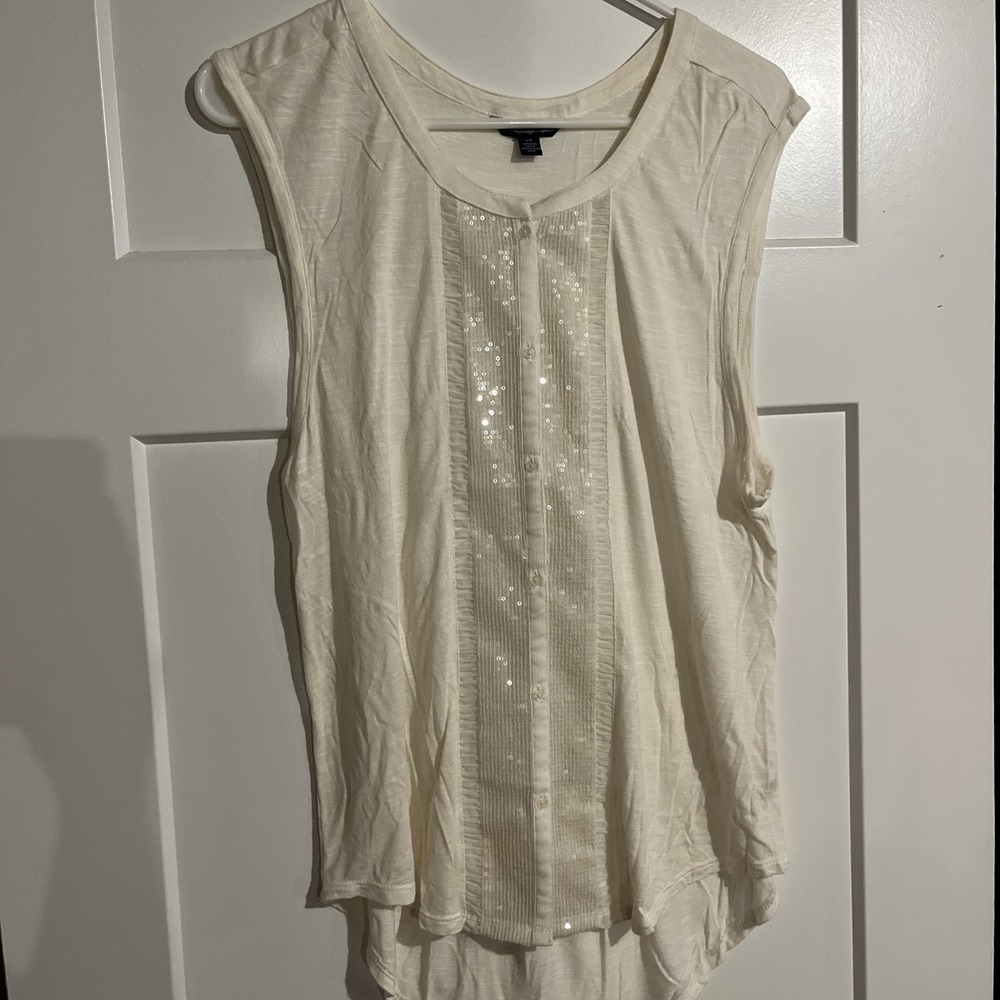 American Eagle Women's Sequin Detail Tank Size Large